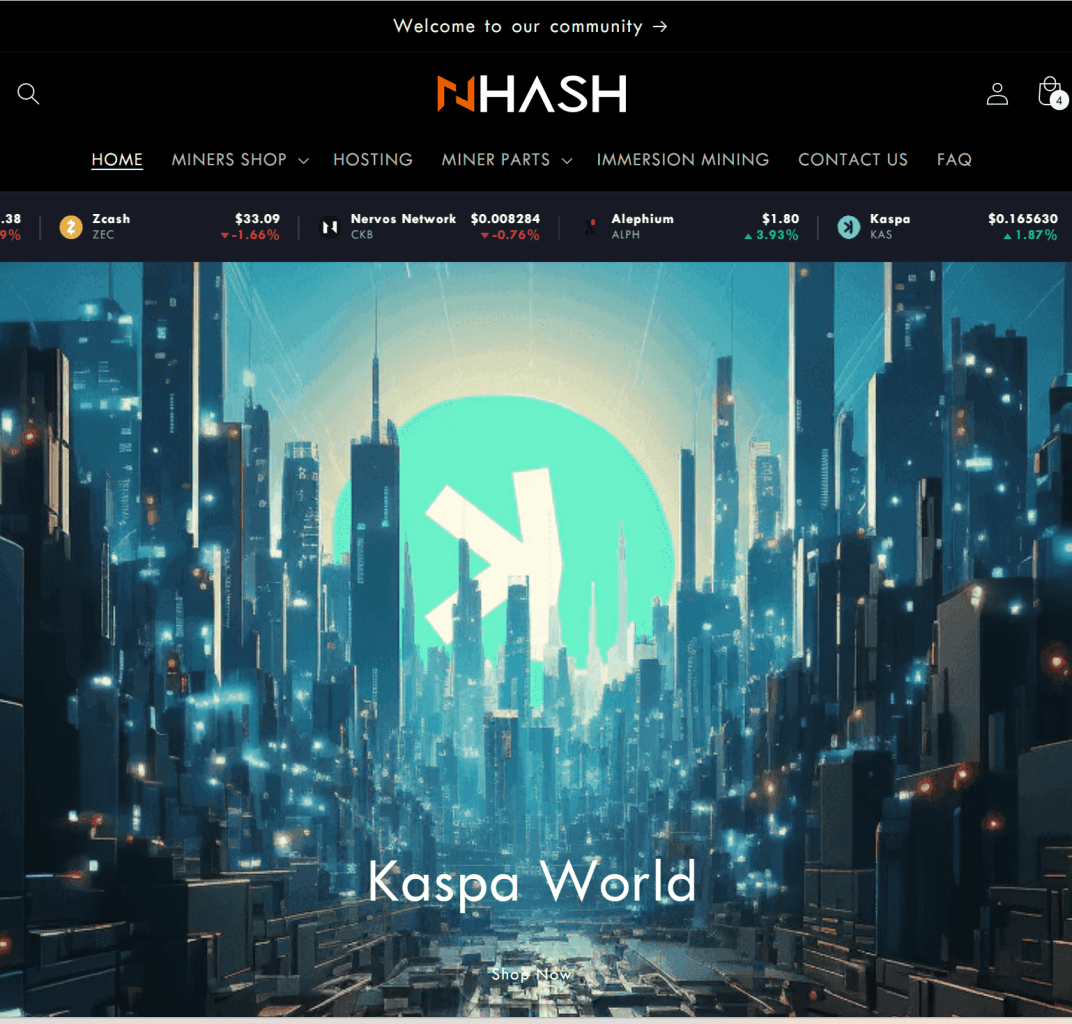 NHASH – Professional CryptoCurrency Mining Platform